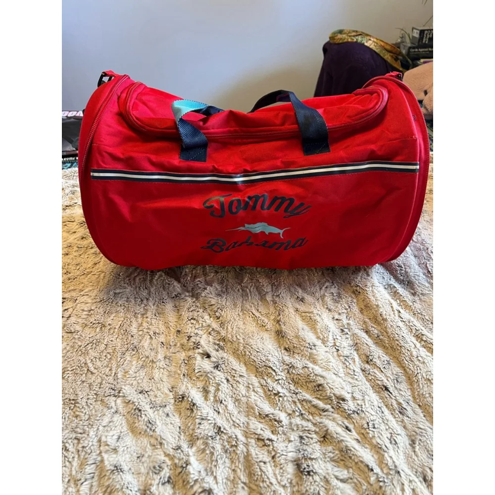 Tommy Bahama Clamshell Expandable Duffel Bag Packable Luxury Travel 20x12